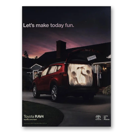 2014 Toyota RAV4 Lets Make Today Fun Vintage Magazine Print Ad