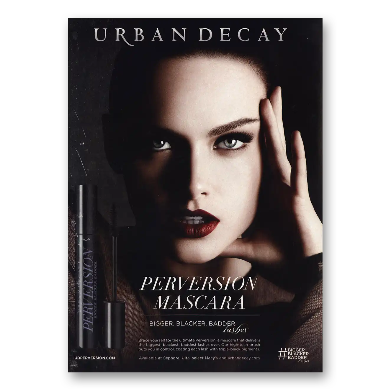 2014 Urban Decay Perversion Mascara Vintage Magazine Print Ad