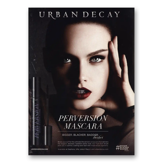 2014 Urban Decay Perversion Mascara Vintage Magazine Print Ad