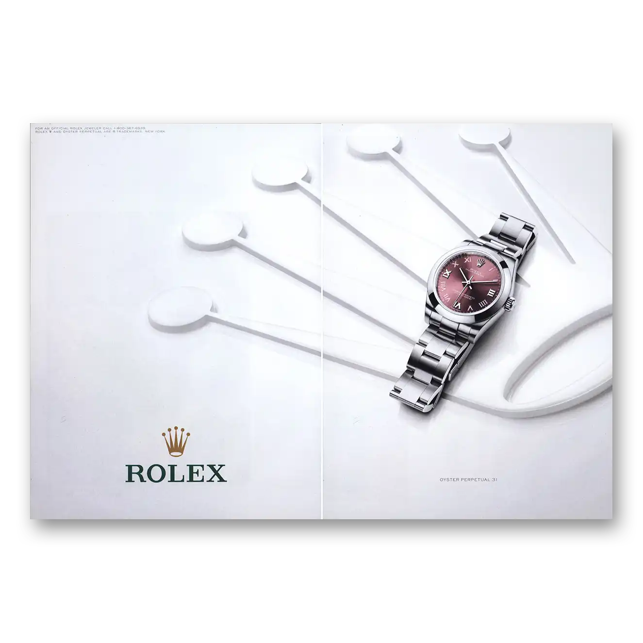 2015 Rolex Oyster Perpetual Vintage Magazine Print Ad