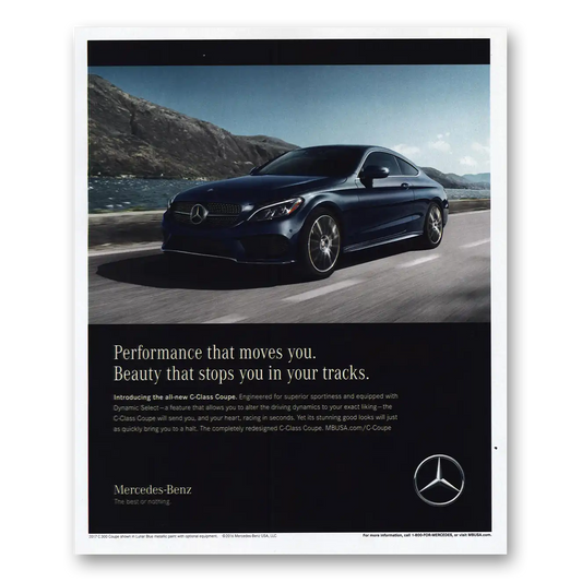 2016 Mercedes Benz Performance Moves You Vintage Magazine Print Ad