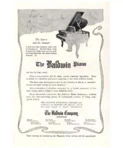 1910 Baldwin Piano posters Source and the Summit Vintage Print Ad
