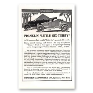 1912 Franklin Automobile Print Ad | Little Six