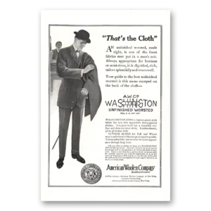 1912 American Woolen Company Print Ad | Thats Cloth