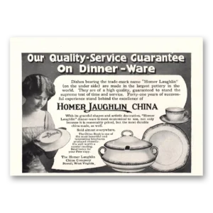 1913 Homer Laughlin China Print Ad | Dinner Ware