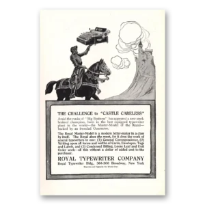 1913 Royal Typewriter Print Ad | Castle Careless