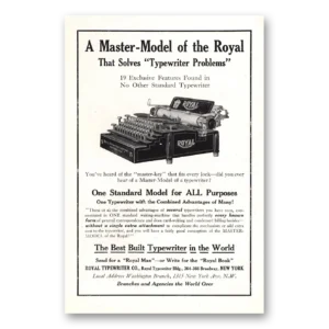 1913 Royal Typewriter Print Ad | Master Model