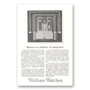 1913 Waltham Watch Print Ad | Masters Millions