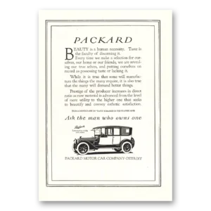 1914 Packard Print Ad | Human Necessity