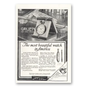 1915 Gruen Veri Thin Watch Print Ad | Most Beautiful