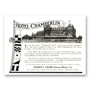 1915 Hotel Chamberlin Print Ad | Taking Cure
