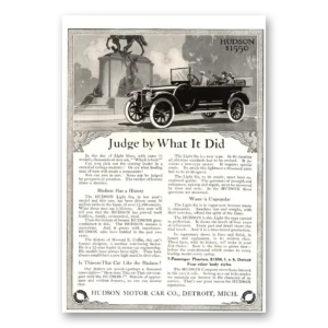 1915 Hudson Motor Car Print Ad | Judge By