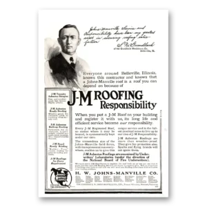 1915 Johns Manville Print Ad | Jm Roofing