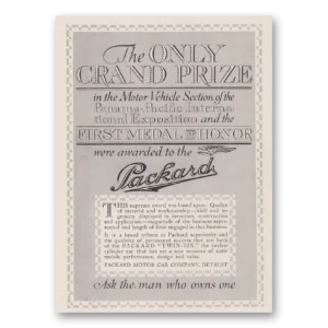 1915 Packard Print Ad | Panama Pacific