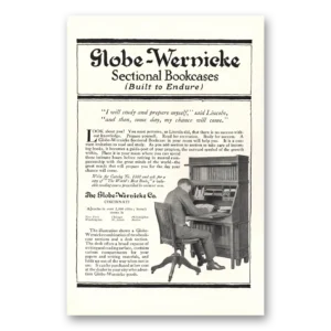 1916 Globe Wernicke Print Ad | Sectional Bookcases