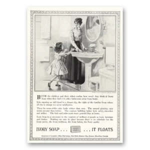 1916 Ivory Soap Print Ad | Both Children