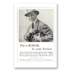 1916 Kodak Pocket Camera Print Ad | Your Pocket