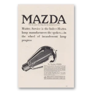 1916 Mazda Lamps Print Ad | Incandescent Lamp