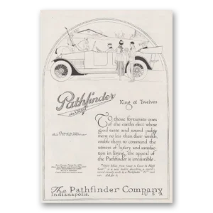 1916 Pathfinder Automobile Print Ad | Great King Twelves