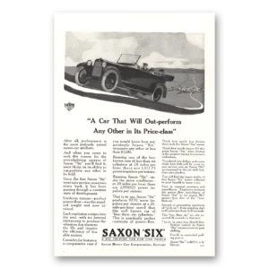 1916 Saxon Six Print Ad | Out Perform