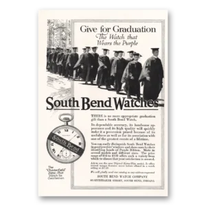1916 South Bend Watch Print Ad | Graduation
