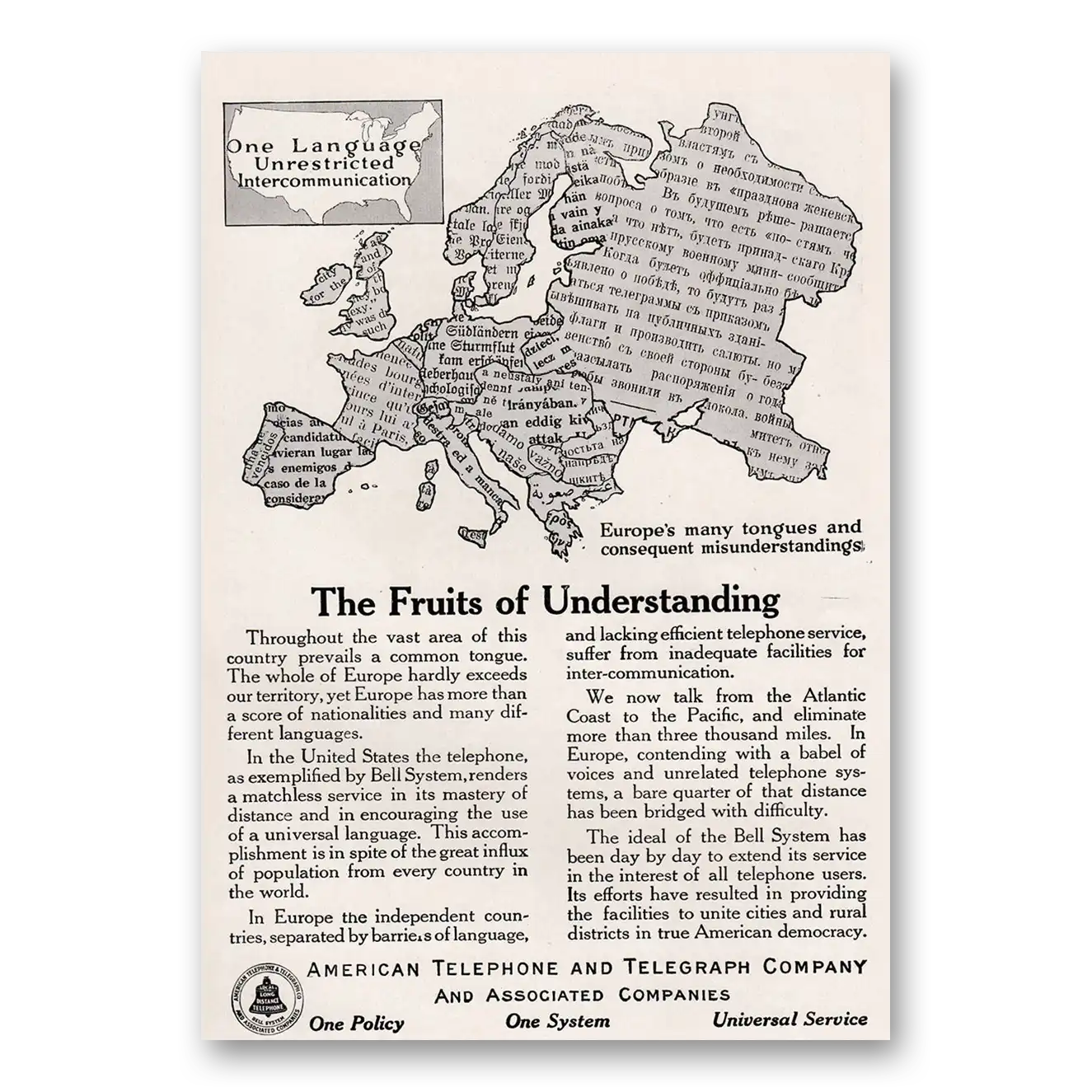 1917 American Telephone Print Ad | Fruits Understanding