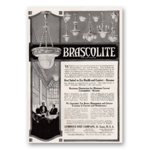 1917 Brascolite Print Ad | Eye Health