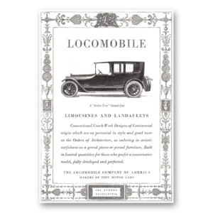 1917 Locomobile Print Ad | Limousines Landaulets
