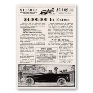 1917 Mitchell Motors Print Ad | Many Extras