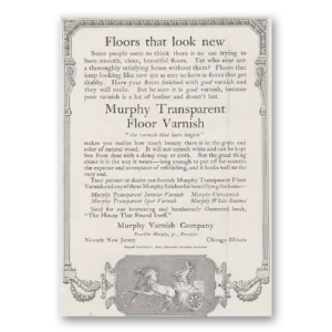 1917 Murphy Varnish Print Ad | Floor Varnish