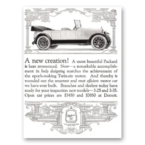 1917 Packard Print Ad | More Beautiful