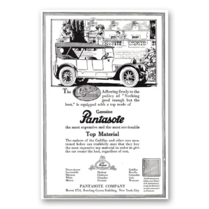 1917 Pantasote Top Material Print Ad | Cadillac