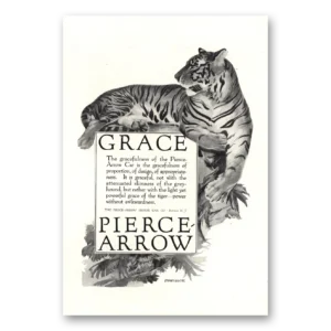 1917 Pierce Arrow Motor Car Print Ad | Grace Gracefulness