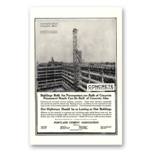1917 Portland Cement Print Ad | Lexington Hotel
