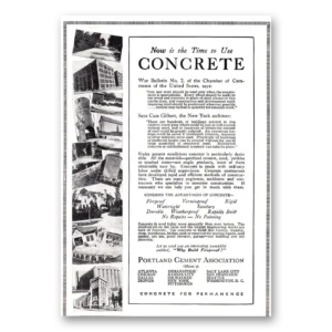 1917 Portland Cement Print Ad | Concrete