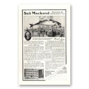 1917 Frank E Davis Print Ad | Salt Mackerel