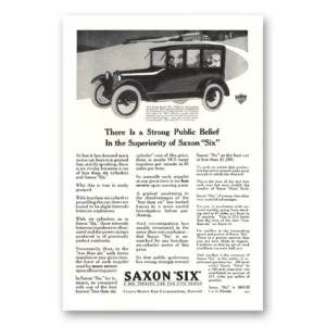 1917 Saxon Six Print Ad | Public Belief