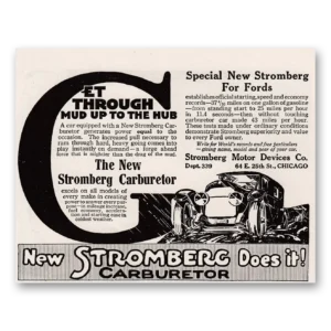 1917 Stromberg Motor Devices Print Ad | Through Mud