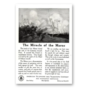 1918 American Telephone Print Ad | Miracle Marne