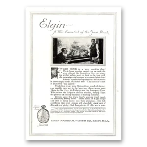 1918 Elgin Watch Print Ad | War Essential