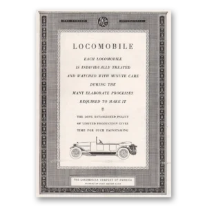 1918 Locomobile Print Ad | Individually Treated