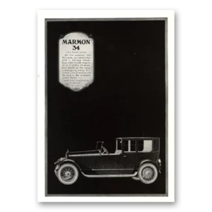1918 Marmon 34 Print Ad | Wheel Base