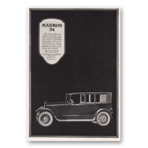 1918 Marmon 34 Print Ad | Roster Marmon