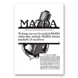 1918 Mazda Lamps Print Ad | Marked Mazda