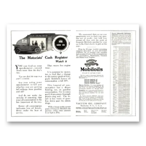 1918 Mobiloil Print Ad | Cash Register