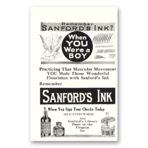 1918 Sanfords Ink Print Ad | Muscular Movement
