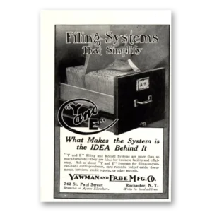 1918 Yawman and Erbe Filing Systems Print Ad | Filing Systems