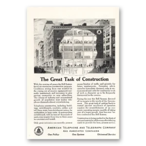 1919 American Telephone Print Ad | Great Task