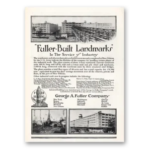 1919 Fuller Building Construction Print Ad | Us Army
