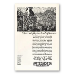 1919 Lehigh Cements Print Ad | Be Forgotten